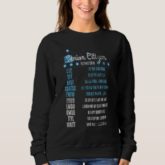 Camiseta Mais velho Cidadão Enviando Código de Mensagem com