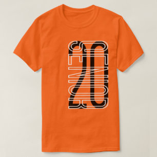 Camiseta Mais velho Classe de logotipo 2020 - preto e branc