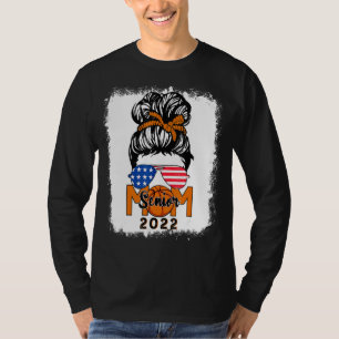 Camiseta Mais velho de basebol Messy Bun Mãe 2022 Branquead