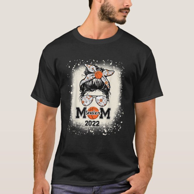 Camiseta Mais velho de basquete Mãe 2022 Messy Bun (Frente)