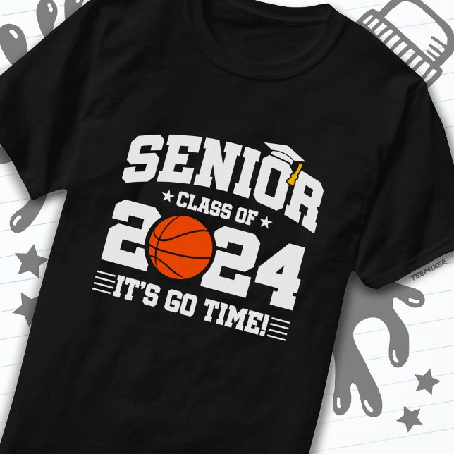 Camiseta Mais velho de Graduação 2024 da Equipe de Basquete (Criador carregado)