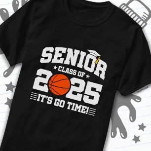 Camiseta Mais velho de Graduação 2025 da Equipe de Basquete
