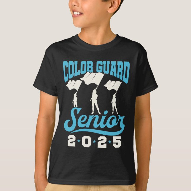 Camiseta Mais velho De Guarda De Cor 2025 Sinalizadores Mar (Frente)