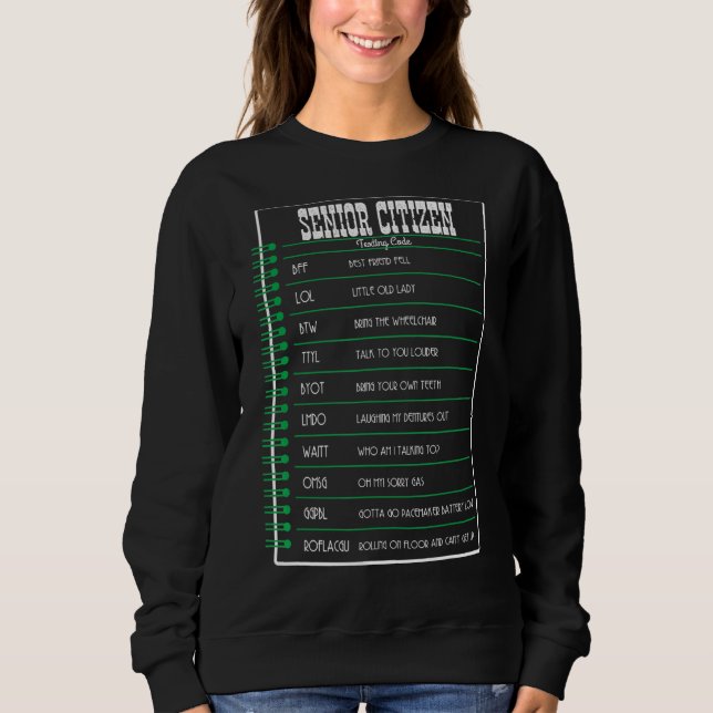 Camiseta Mais velho de notebook Código de mensagens de text (Frente)