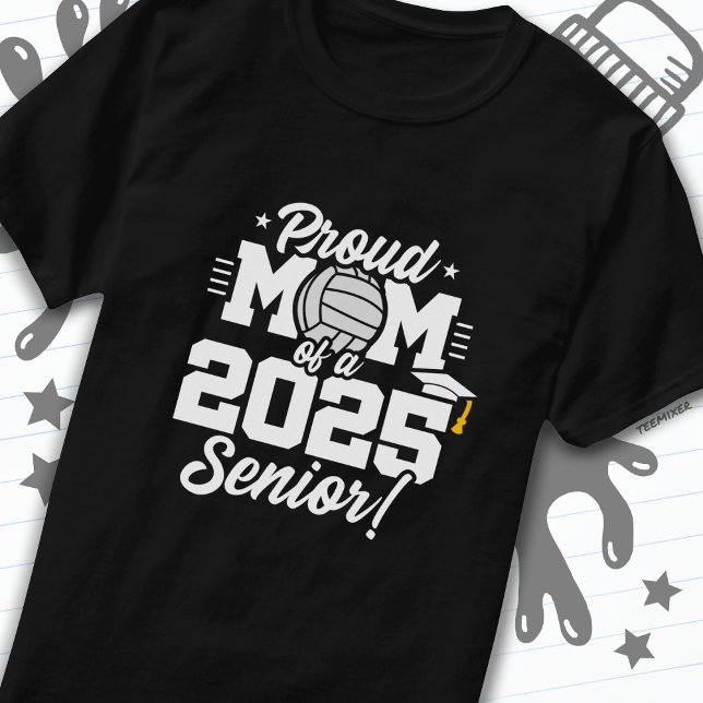 Camiseta Mais velho de vôlei Classe 2025 - Mãe Orgulhosa (Criador carregado)