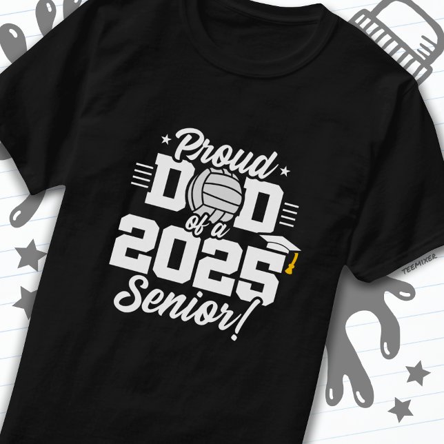 Camiseta Mais velho de Voleibol Classe 2025 — Pai Ortopolo (Criador carregado)