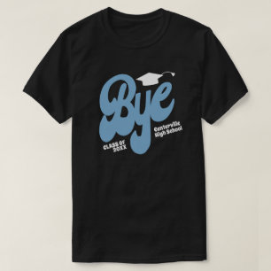 Camiseta Mais velho do Boné de formatura Pó Azul