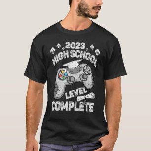Camiseta Mais velho Gamer 2023 Nível de Segundo grau Conclu