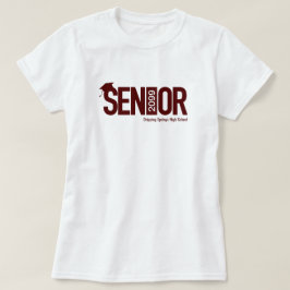 Camiseta Mais velho Maroon com Boné de formatura