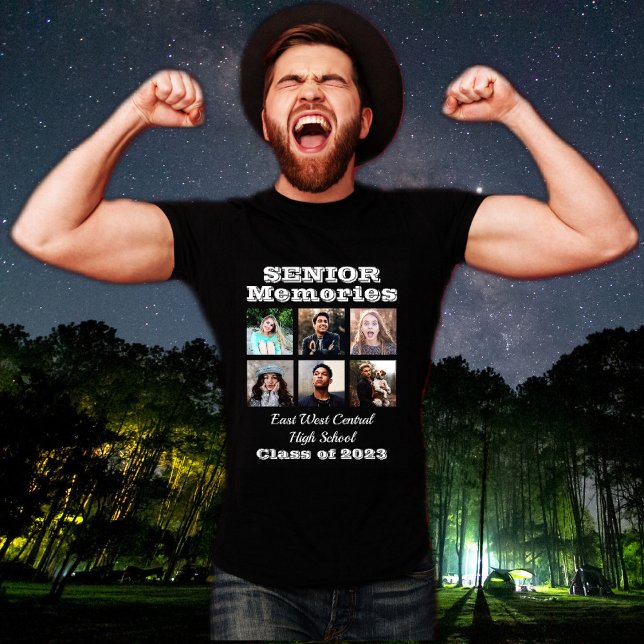 Camiseta Mais velho Memórias Classe 6 Colagem de Fotos 2023 (Criador carregado)