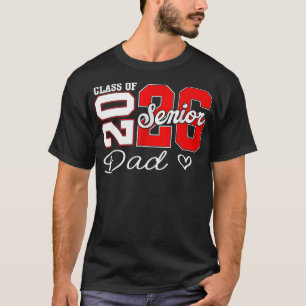 Camiseta Mais velho Pai 2026 Classe de Pai Ortográfico de 2
