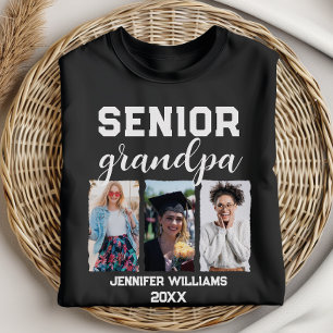 Camiseta Mais velho Personalizado Avô Graduação Foto e Nome