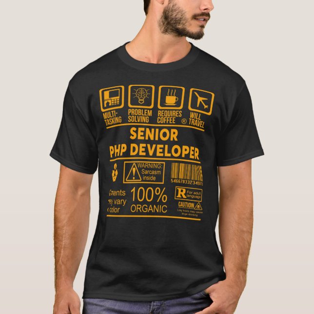 Camiseta MAIS VELHO PHP DEVELOPER - DESIGN NICE 2017 Essent (Frente)