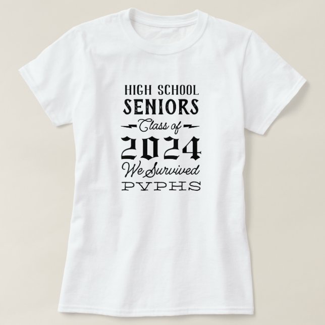 Camiseta Mais velho que Sobrevivemos à Graduação de Segundo (Frente do Design)