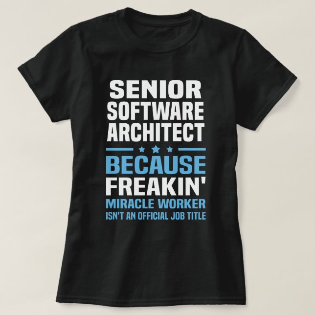 Camiseta Mais velho Software Architect (Frente do Design)