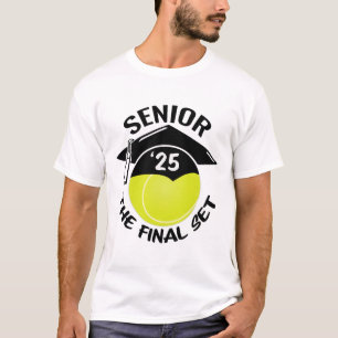 Camiseta Mais velho tênis 2025 Boné de formatura Final