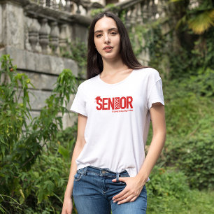 Camiseta Mais velho vermelho com Boné de formatura
