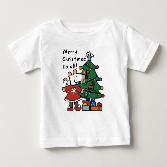 Camiseta Maisy deseja-lhe um Feliz Natal (Frente)