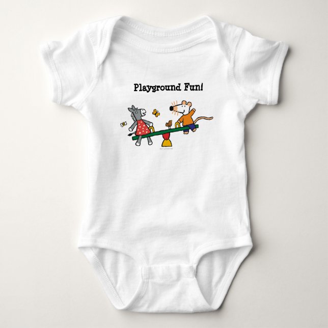 Camiseta Maisy e balanço Dotty no campo de jogos (Frente)