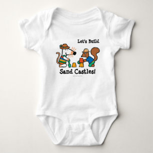 Camiseta Maisy e Cyril constroem um castelo da areia