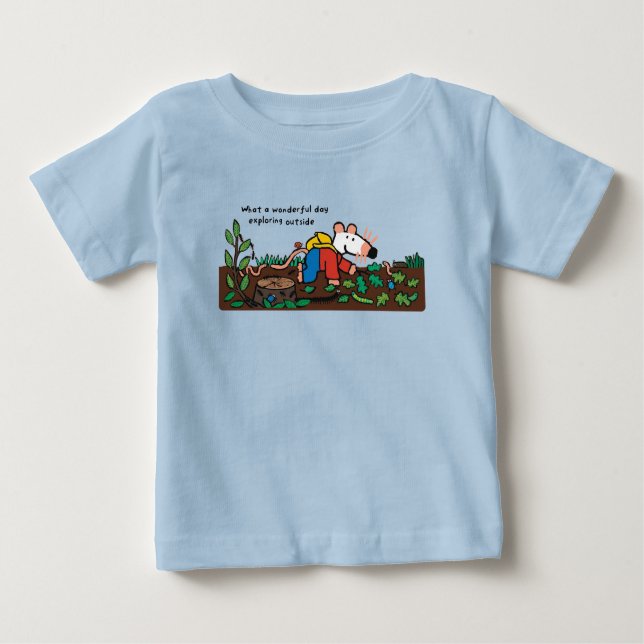 Camiseta Maisy Explores Outside with Bugs (Frente)