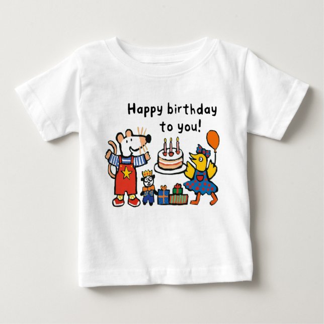 Camiseta Maisy Happy Birthday (Frente)