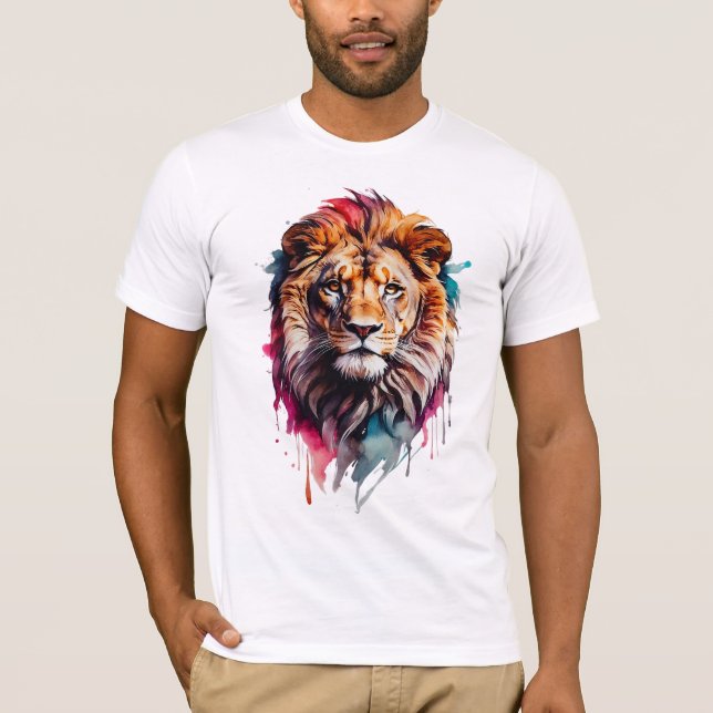 Camiseta Maiúscula Watercolor - Arroz Lion (Frente)