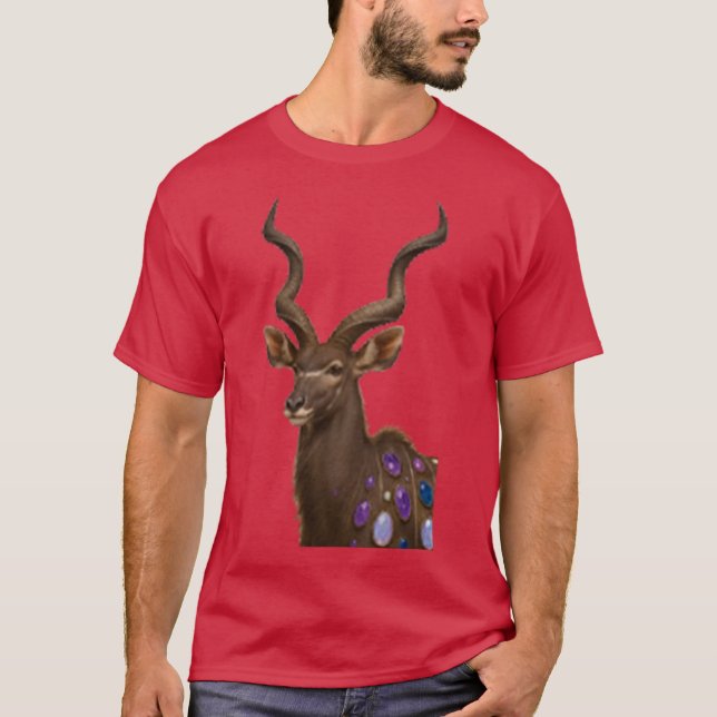 Camiseta Majestade com Miçangas O Kudu Maior (Frente)