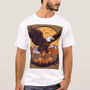 Camiseta Majestade Cristalina: Crystal Eagle em Voo"