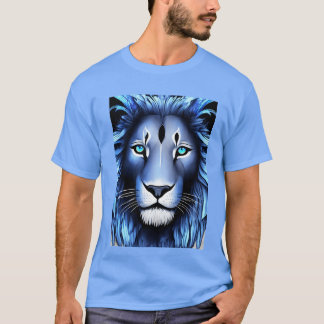 Camiseta "Majestade Geométrica: Lion Logo T-Shirt"