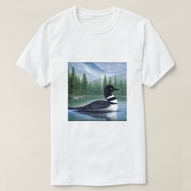 Camiseta Majestade Norte Wilderness Loon (Frente do Design)
