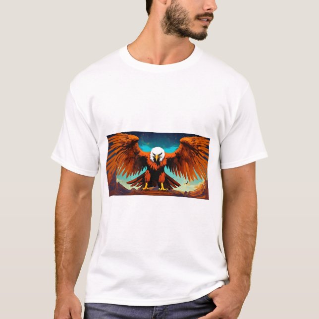 Camiseta Majestade Selvagem Roupa: O Espírito de uma Águia (Frente)