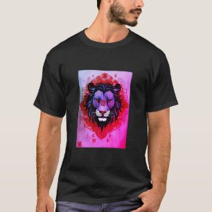 Camiseta Majestade Tribal: Lion Geométrico Emblem Impressão