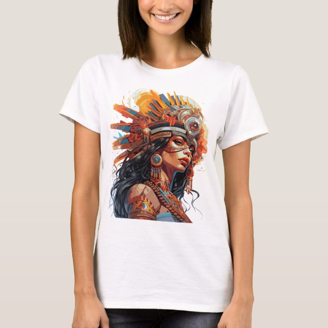 Camiseta Majestesco Rainha Asteca (Frente)