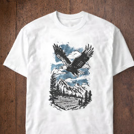 Camiseta Majestic Eagle Mountain Lake Nature Wildlife 