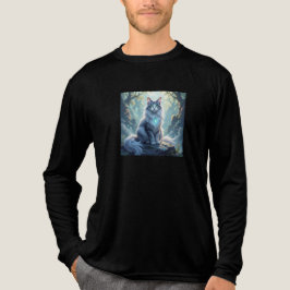 Camiseta **Majestic Fantasy Cat with Mystical Aura – High F
