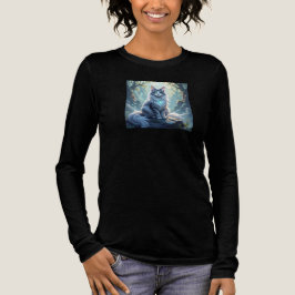 Camiseta **Majestic Fantasy Cat with Mystical Aura – High F