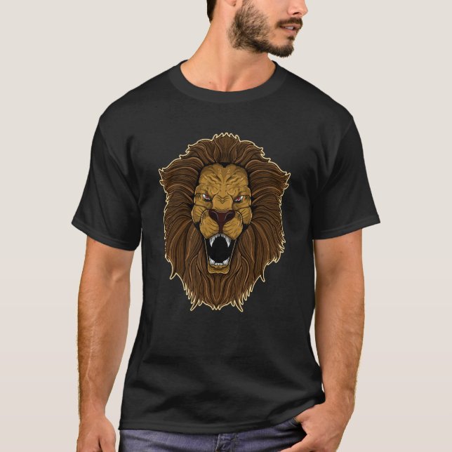 Camiseta Majestic Lion Boy Leo Womens Lion Head Face Best (Frente)
