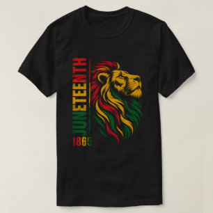 Camiseta Majestic Lion Heritage Juneteenth 1865 Arte