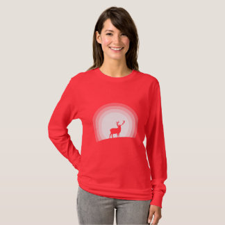 Camiseta Majestic Stag Silhouette Under Lunar Light