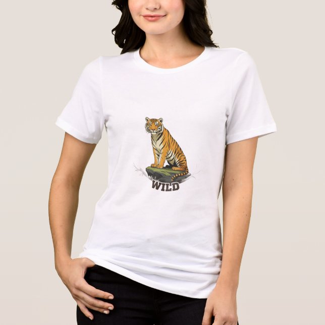 Camiseta Majestosa do Tigre de Bengala (Frente)