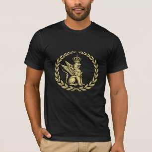 Camiseta Majestoso Brasão Heráldico do Leão Alado Emblema D