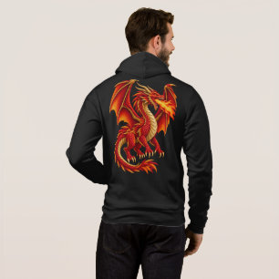 Camiseta Majestoso Dragão Flamejante Estampa Frente/Verso