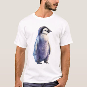 Camiseta Majestoso Filhote de Pinguim Imperador Azul Gélido