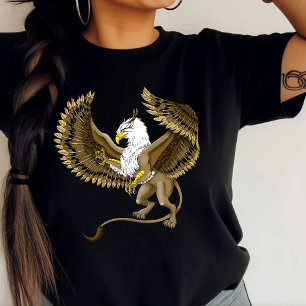 Camiseta Majestoso Grifo Fantasia Marrom Grifo Mitológico