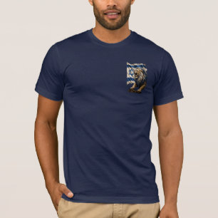 Camiseta Majestoso Leão de Judá com Bandeira Israelense