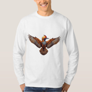 Camiseta Majestoso Pássaro Hoatzin em Voo – Natureza Vintag