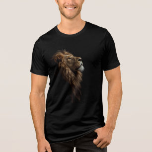 Camiseta Majestoso Retrato de Leão Força & Confiança Real