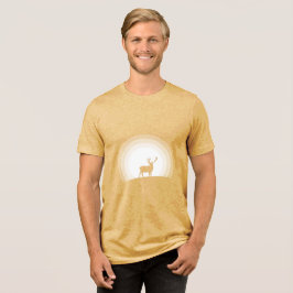 Camiseta Majestoso Silhueta de Veado sob Luz Lunar