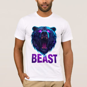 Camiseta Majestoso Urso Negro 'BEAST' - Estética Ousada